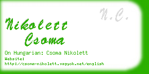 nikolett csoma business card